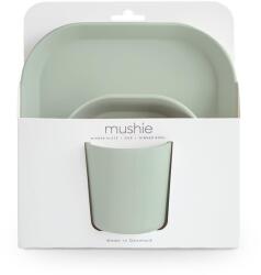 Mushie Set de masă 3 piese Square Sage Set pentru masa bebelusi