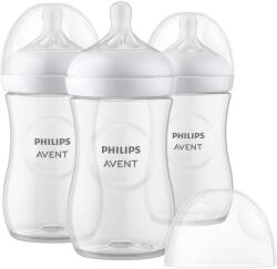 Philips Biberon Natural Response 3.0 cu tetină 3+ luni, 3 buc. , 260 ml. SCY903/03
