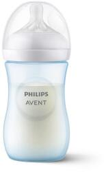 Philips Biberon Natural Response 260 ml cu tetină Flow 3, 1m+ albastru 00A. 0574.001