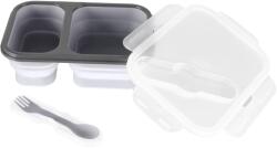 Zopa Cutie de prânz din silicon cu lingură Large Dove Grey Set pentru masa bebelusi