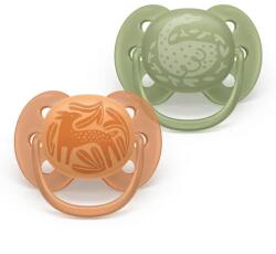 Philips Suzete ortodontice Ultra Soft + cutie de sterilizare (18+ luni) căprioară/gâscă portocaliu/verde 2 buc. 00A. 0668.001