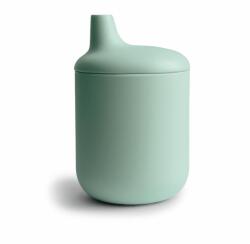 Mushie Cană anti-vărsare din silicon 175 ml. Cambridge Blue