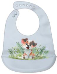 KioKids Bavețică din silicon pentru bebeluși cu buzunar Cățeluș 06653-4 Bavata