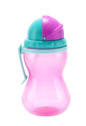 Canpol babies Biberon pentru copii cu pai Sport Cup 370 ml, roz 56/113_pin