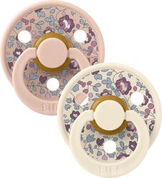 BIBS Colour x Liberty Suzetă din cauciuc 2 buc. (0-6 luni) Eloise/Blush Mix
