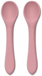 Lorelli Lingurițe din silicon, 2 buc. Natural Deep Pink 10230690002 Set pentru masa bebelusi