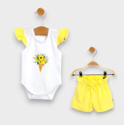Rainy Set pentru bebeluși 2 piese Înghețată cu floarea-soarelui 56-74 cm. lămâie