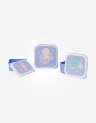 Saro Baby Set de cutiuțe pentru prânz pentru copii, 3 buc. Albastru Set pentru masa bebelusi