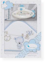 Interbaby Set prosop pentru bebeluși cu termometru de baie White/Blue