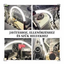  Hajlítható LED szerelőlámpa 56 cm - 5W, akkumulátoros, vízálló (3285) - valtogomb