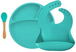 Minikoioi Set de hrănire Feeding Set Baby Led Weaning set 2 Aqua green 101070016 Set pentru masa bebelusi
