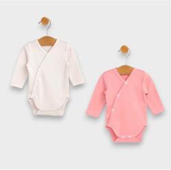 Rainy Set de 2 body-uri 56 - 68 cm. ecru delicat/pudră