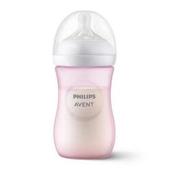 Philips Biberon Natural Response 260 ml cu tetină Flux 3, 1m+ roz SCY903/11