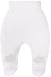 Eevi Pantaloni cu botoșei pentru bebeluși cu talie pliabilă, Mellow White, 56 cm