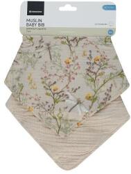 Kikkaboo Set de 2 bavete din muselin Secret Garden Beige 31303030070 Bavata