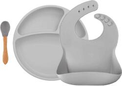 Minikoioi Set de hrănire Feeding Set Baby Led Weaning set 2 Powder grey 101070017 Set pentru masa bebelusi