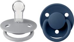 BIBS De Lux Suzetă din silicon 2 buc. (0-3 ani) Cloud/Steel Blue