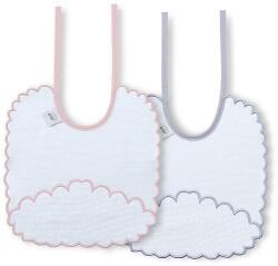 Interbaby Bavețel pentru bebeluși Fabric 2 buc. Grey&Pink Bavata