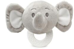 KioKids Jucărie de ros pentru bebeluși Elefant din silicon cu pluș 13 cm 04197-5
