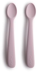 Mushie Lingurițe de silicon pentru hrănire, 2 buc. Soft Lilac Set pentru masa bebelusi