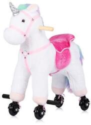 Chipolino Căluț pentru copii Unicorn cu roți și sunet roz RHWSO02502PINK
