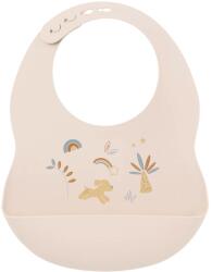 Nattou Bavețel pentru bebeluși Bib Printed Beige Bavata