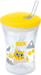 Nuk Pahar cu pai Evolution Action Cup 12+ luni 230 ml galben 10255601