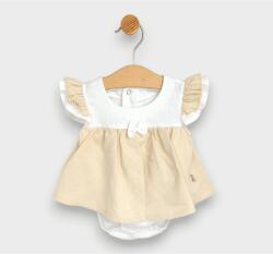 Rainy Premium Body-rochie din in pentru bebeluși 56-86 cm alb