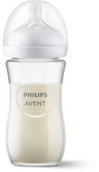 Philips Biberon din sticlă Natural Response 3.0 240 ml cu tetină cu debit 3, 1m+ 00A. 0578.001
