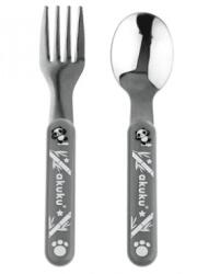 Akuku Tacâmuri metalice gri 0100 Set pentru masa bebelusi