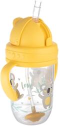Canpol babies Pahar cu pai și greutate 270 ml Exotic Animals galben 56/606