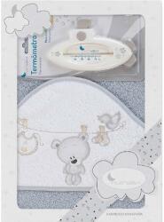 Interbaby Set prosop pentru bebeluși cu termometru de baie Grey