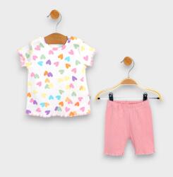Rainy Set pentru bebeluși din 2 piese Inimioare colorate 62-92 cm. pudră