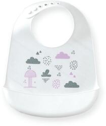 KioKids Bavețel din silicon pentru bebeluși, alb 60211 Bavata