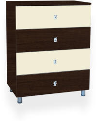 Vis Vitalis Comodă pentru bebeluși 96/77 cm (wenge + vanilie)