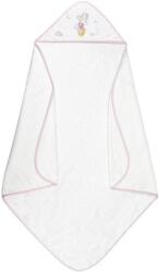 Interbaby Prosop pentru bebeluși cu glugă 100x100 cm. Minnie White/Pink