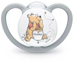 Nuk Suzetă din silicon Perfect Match 6-18 luni, 1 buc. , AIR, Winnie the Pooh, gri