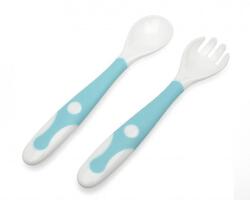 KioKids Set de tacâmuri pentru bebeluși, albastru 03196-9 Set pentru masa bebelusi
