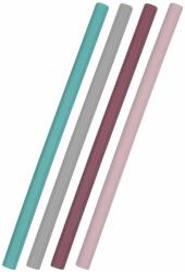 Minikoioi Flexi Straws Paie din silicon 4 buc. - mix pentru fete 101110001 Set pentru masa bebelusi