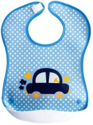 Sevi Baby Bavețică cu buzunar din plastic albastru Mașină 72-135 Bavata