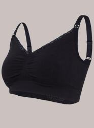 Carriwell Sutien fără cusături pentru gravide și mame care alăptează Organic Maternity & Nursing Black 5714399032119
