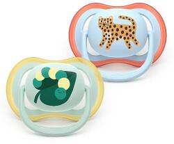 Philips Suzete ortodontice Ultra Air + cutie de sterilizare (0-6 luni) leopard/omidă albastru, 2 buc. 00A. 0642.001