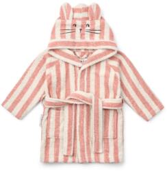 Liewood Halat de baie pentru bebeluși Lily Bathrobe Coral Blush/Creme De La Creme Stripe
