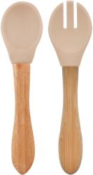 Minikoioi Tacâmuri din bambus Dig in Bubble Beige 101340007 Set pentru masa bebelusi