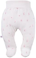 Eevi Pantaloni cu botoșei pentru bebeluși Petite flori crem, 56 cm