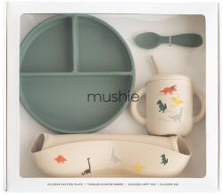 Mushie Set de masă 4 piese Dinosaurs Set pentru masa bebelusi