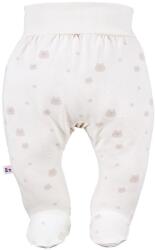 Eevi Pantaloni cu botoșei pentru bebeluși Petite Ursuleț ecru, 56 cm