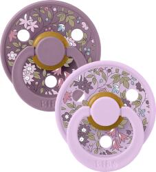 BIBS Colour x Liberty Suzetă din cauciuc 2 buc. (0-6 luni) Chamomile Lawn/Violet Sky Mix