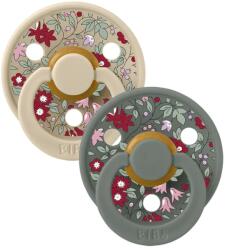 BIBS Colour x Liberty Suzetă din cauciuc 2 buc. (6-18 luni) Chamomile Lawn/Pine Mix