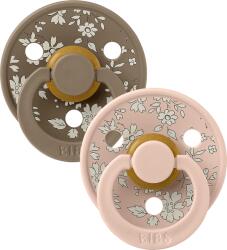 BIBS Colour x Liberty Suzetă din cauciuc 2 buc. (6-18 luni) Capel/Blush Mix
